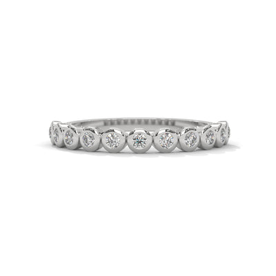 Bezel Bubble Half Eternity Ring — IGI Certified Diamond Jewellery | My Carat India