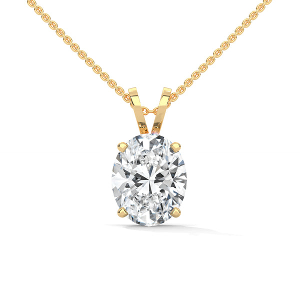Grand Oval Solitaire Pendant