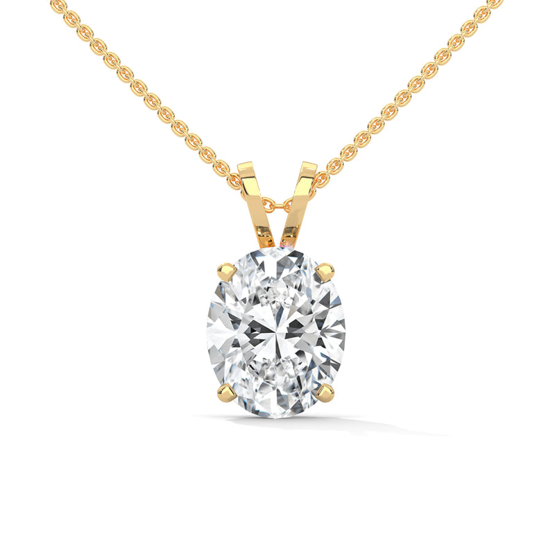 Grand Oval Solitaire Pendant