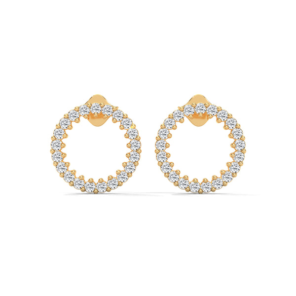 Celestial Circle Diamond Earrings