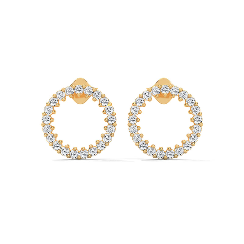 Celestial Circle Diamond Earrings