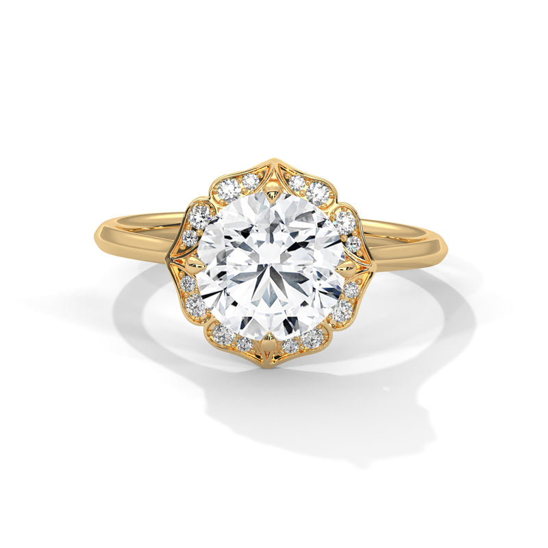 Celestial Bloom Halo Ring