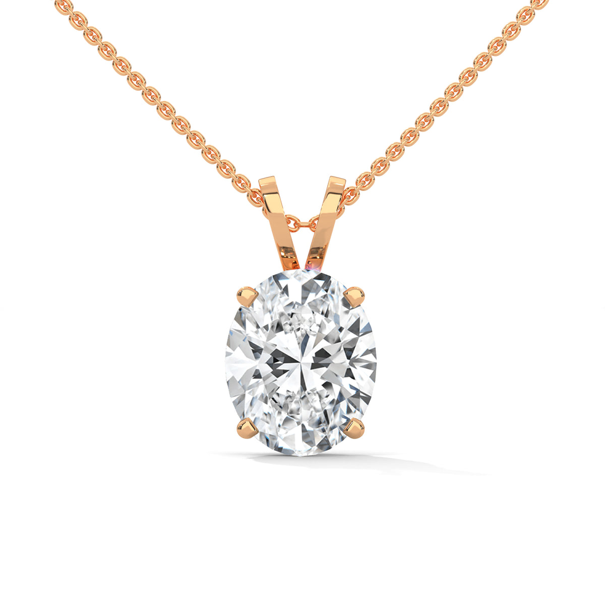Grand Oval Solitaire Pendant