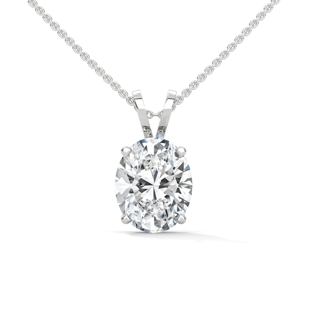 Grand Oval Solitaire Pendant
