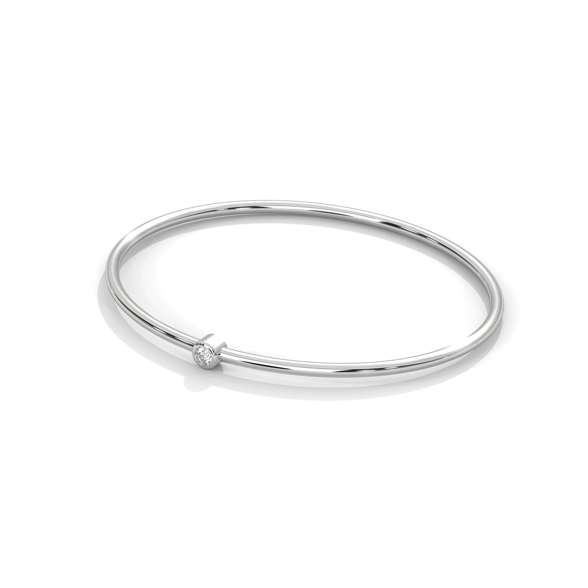 Dewdrop Solitaire Bangle Bracelet