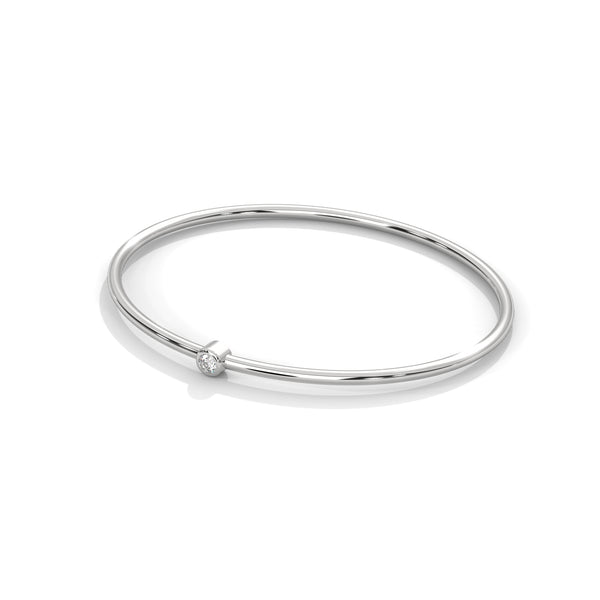 Dewdrop Solitaire Bangle Bracelet