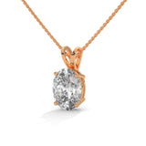 Grand Oval Solitaire Pendant