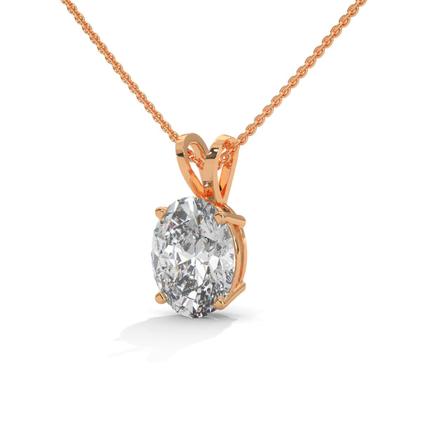 Grand Oval Solitaire Pendant