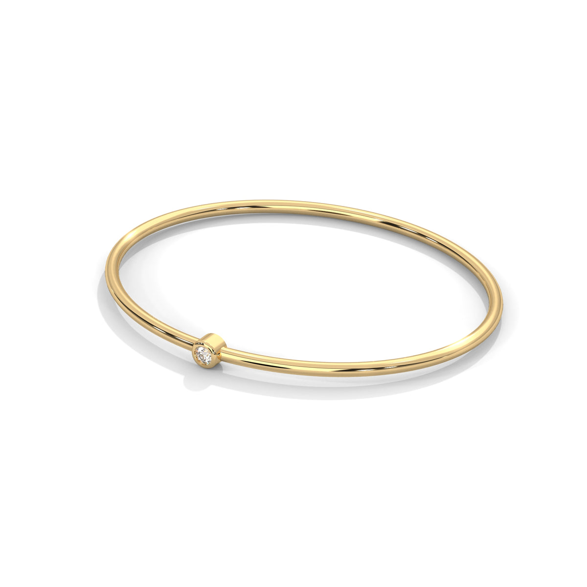 Dewdrop Solitaire Bangle Bracelet