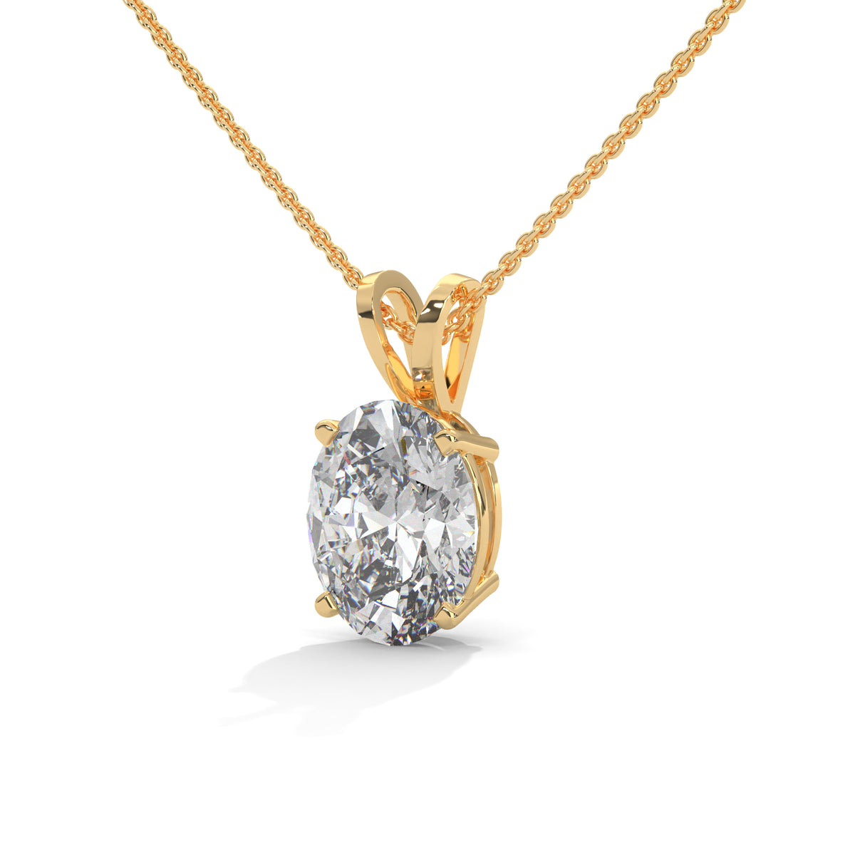 Grand Oval Solitaire Pendant