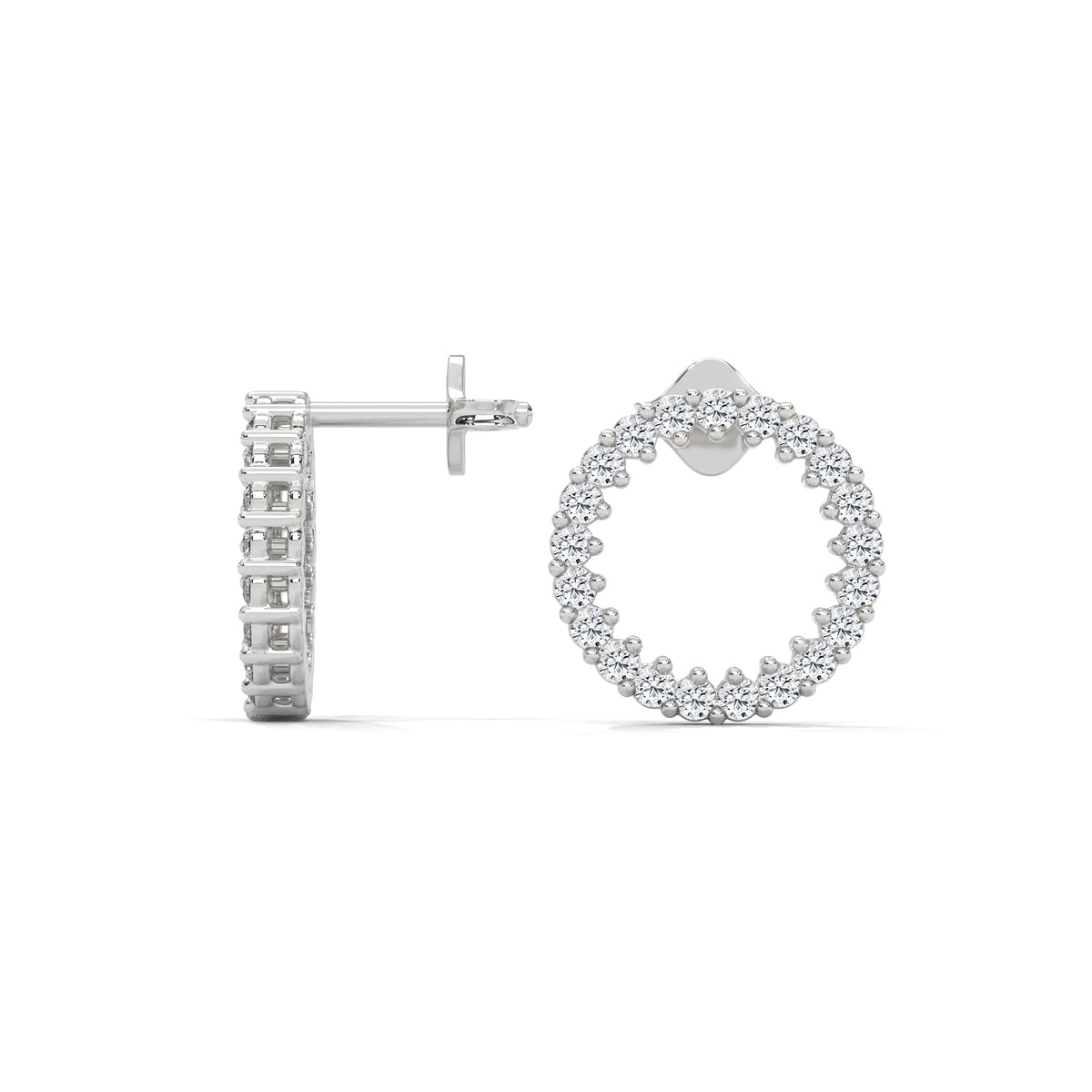 Celestial Circle Diamond Earrings