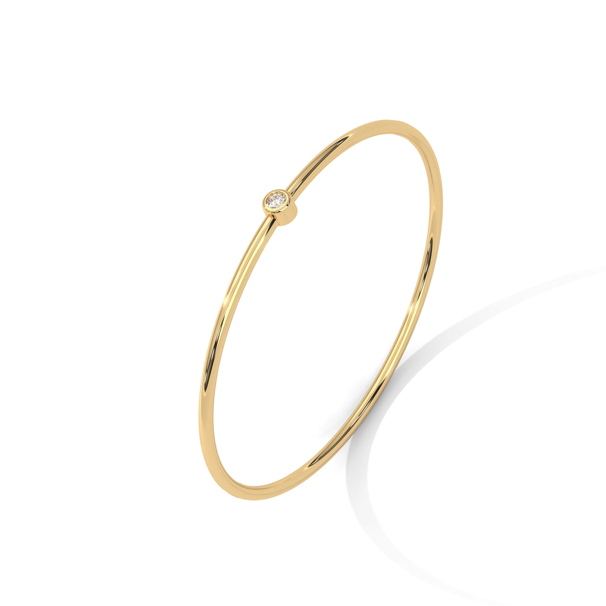 Dewdrop Solitaire Bangle Bracelet
