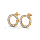 Celestial Circle Diamond Earrings