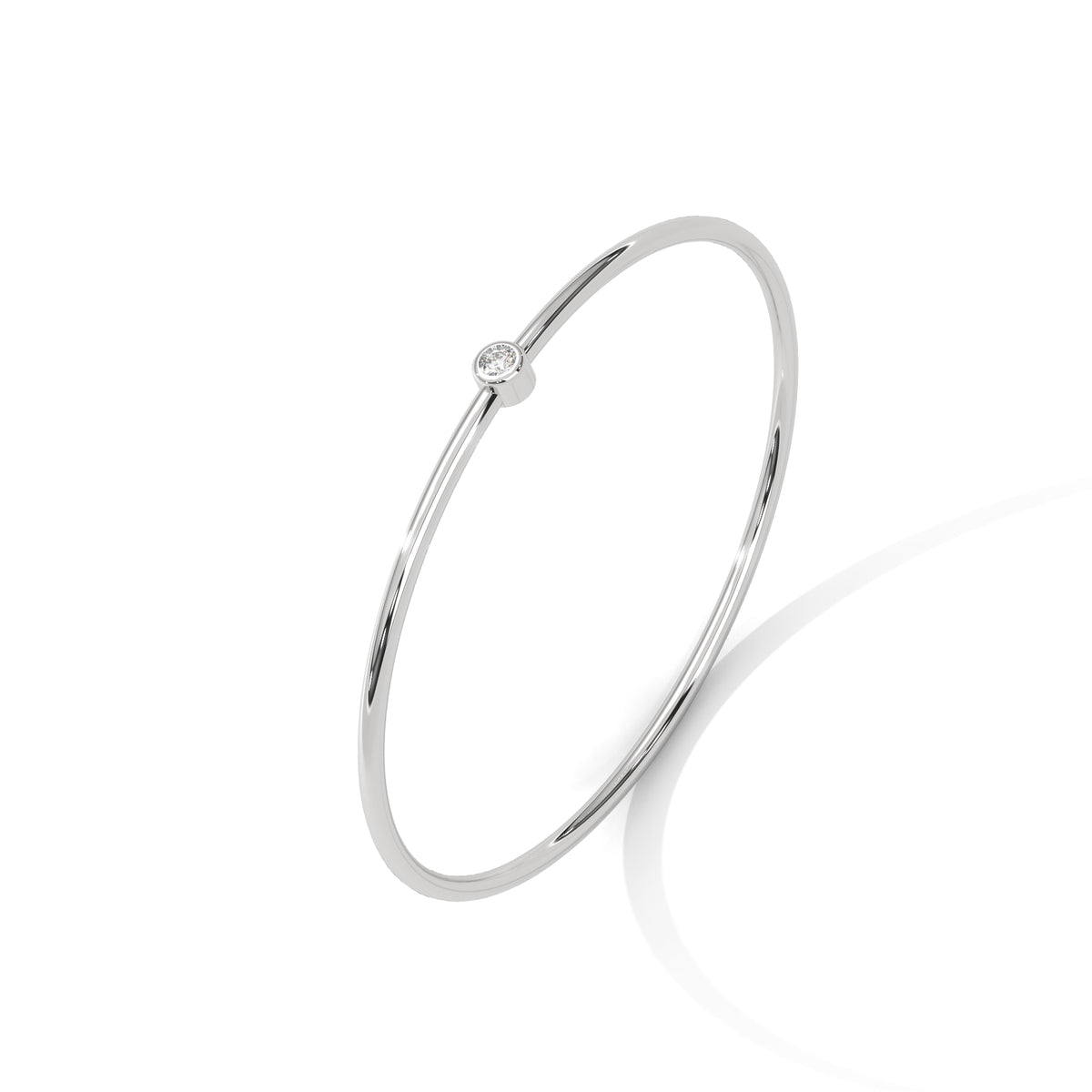 Dewdrop Solitaire Bangle Bracelet