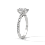 Oval Grace Pavé Solitaire Ring