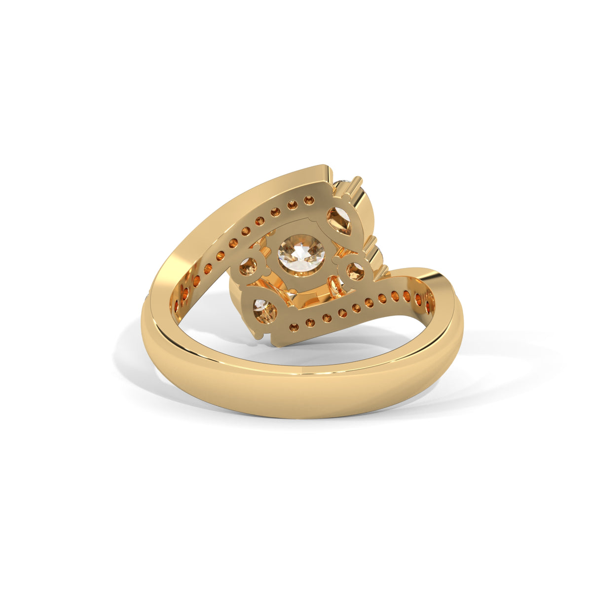 Crossover Trio Solitaire Ring