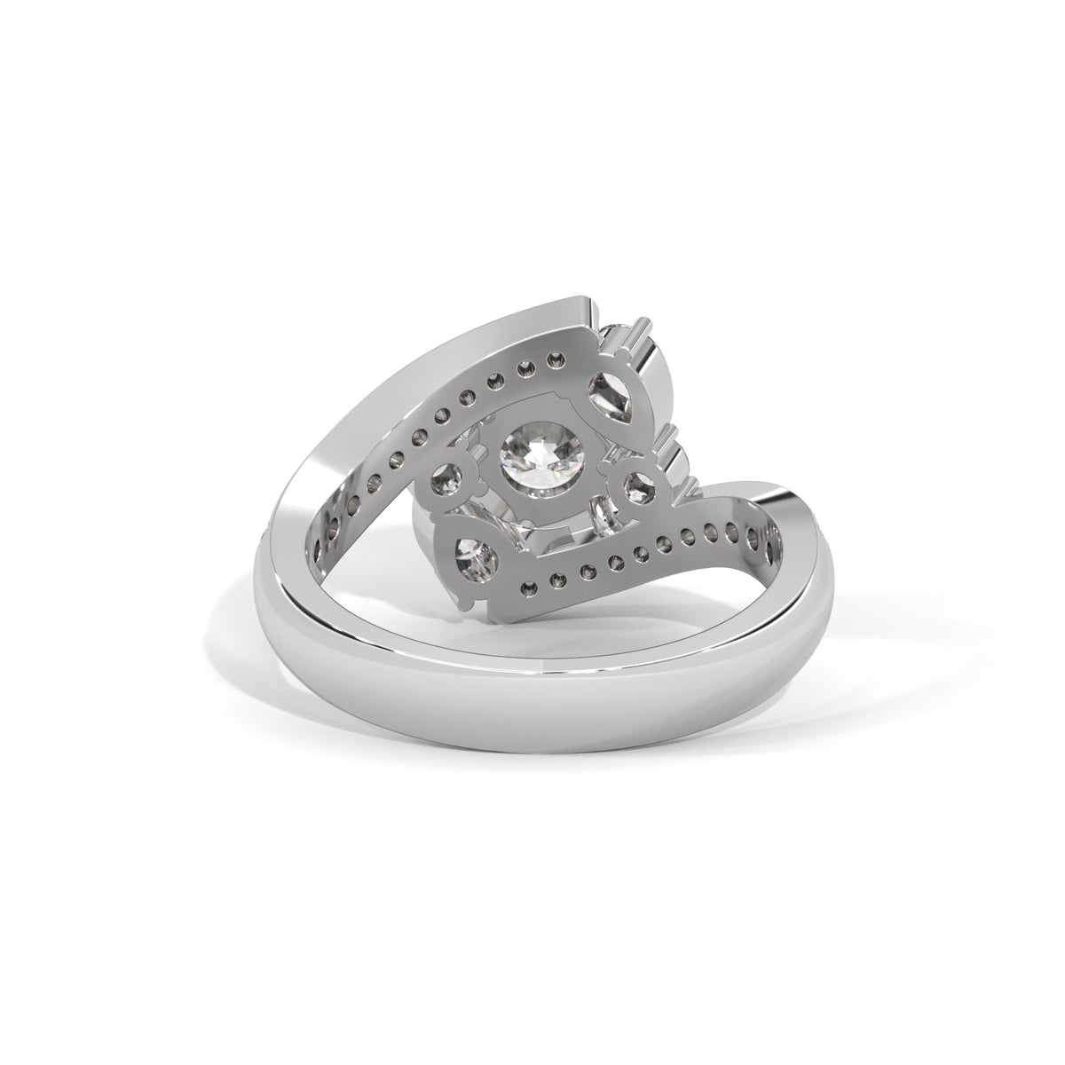 Crossover Trio Solitaire Ring