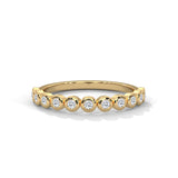 Bezel Bubble Half Eternity Ring