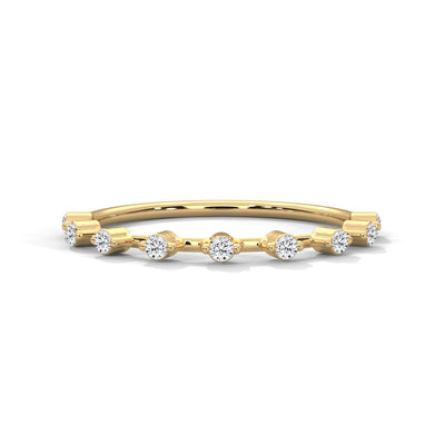 Stardust Prong Half Eternity Ring — IGI Certified Diamond Jewellery | My Carat India