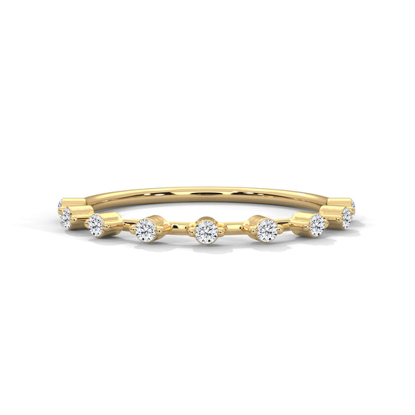 Stardust Prong Half Eternity Ring