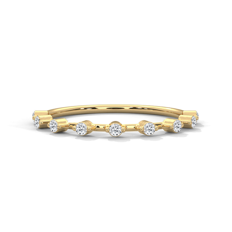 Stardust Prong Half Eternity Ring