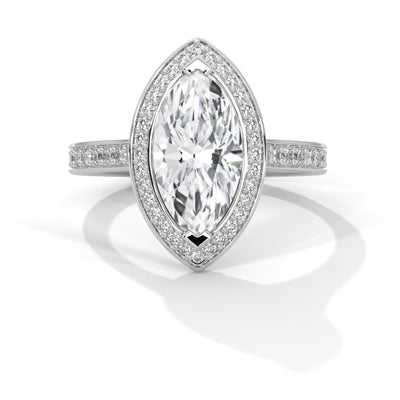 Marquise Eclipse Halo Ring — IGI Certified Diamond Jewellery | My Carat India