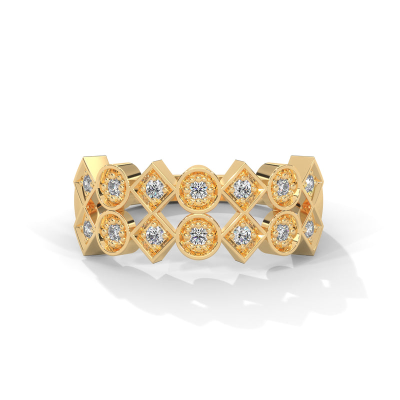 Lattice Bloom Cocktail Ring