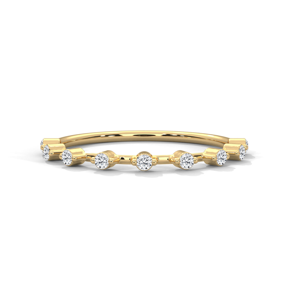 Stardust Prong Half Eternity Ring
