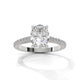 Oval Grace Pavé Solitaire Ring