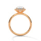 Oval Radiance Halo Solitaire Ring
