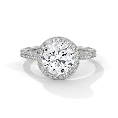 Celestial Halo Solitaire Ring — IGI Certified Diamond Jewellery | My Carat India