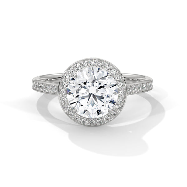 Celestial Halo Solitaire Ring