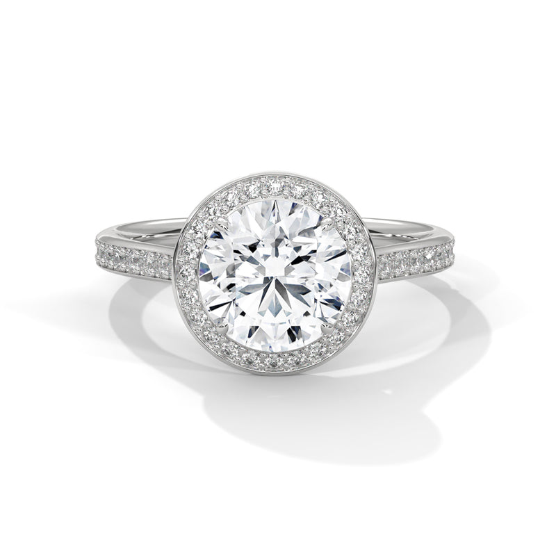 Celestial Halo Solitaire Ring