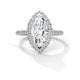 Marquise Halo Solitaire Ring