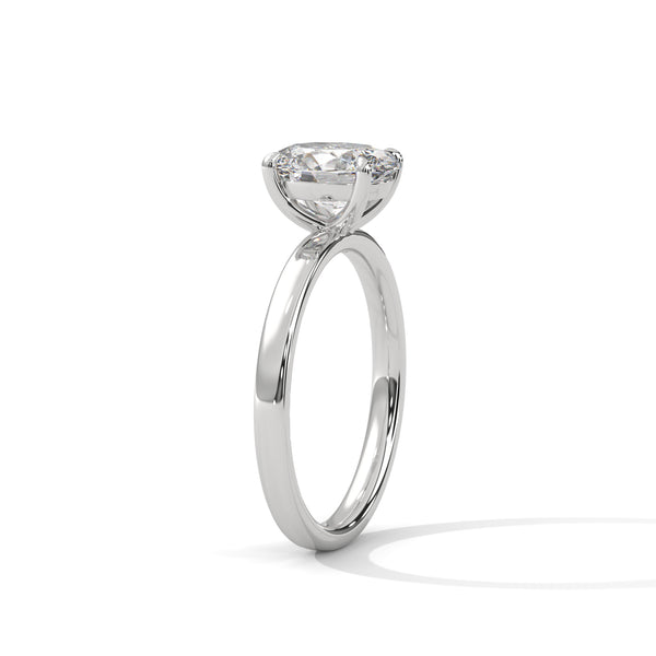 Luminous Oval Solitaire Ring