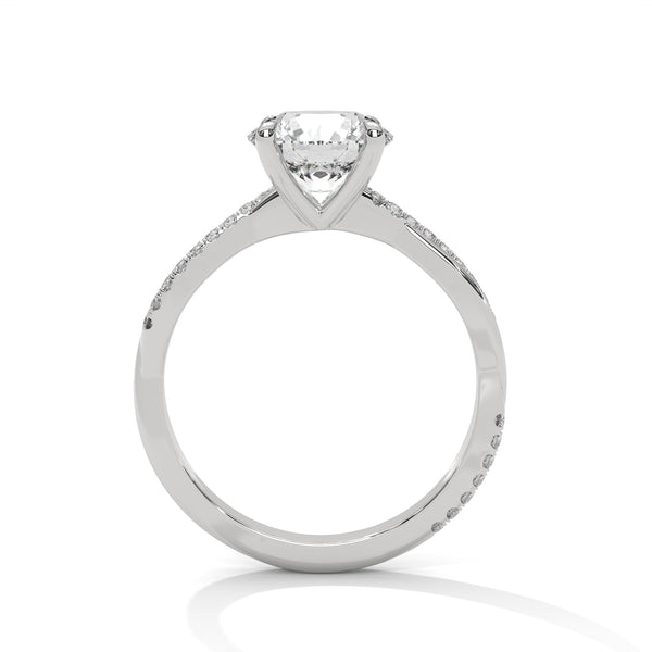 Twisted Vine Solitaire Ring