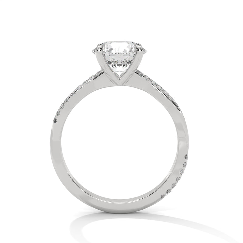 Twisted Vine Solitaire Ring