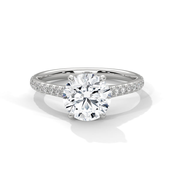 Lumière Pavé Solitaire Ring