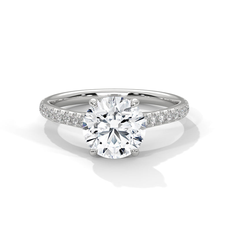 Lumière Pavé Solitaire Ring