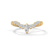 Crescent Crown Diamond Ring