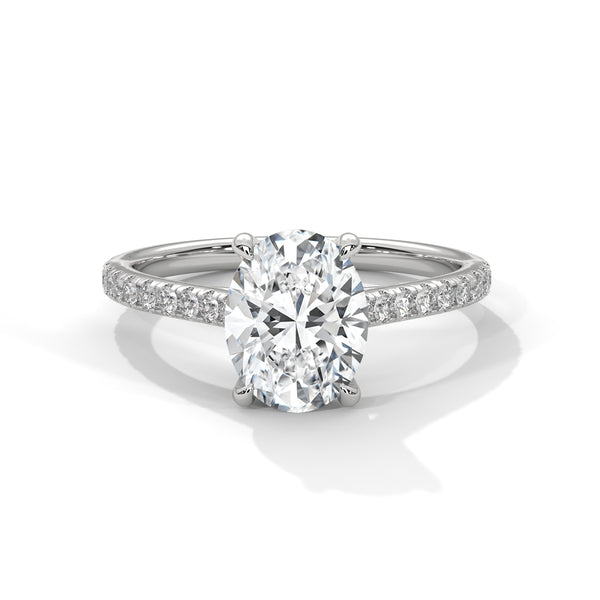 Luminous Oval Solitaire Ring