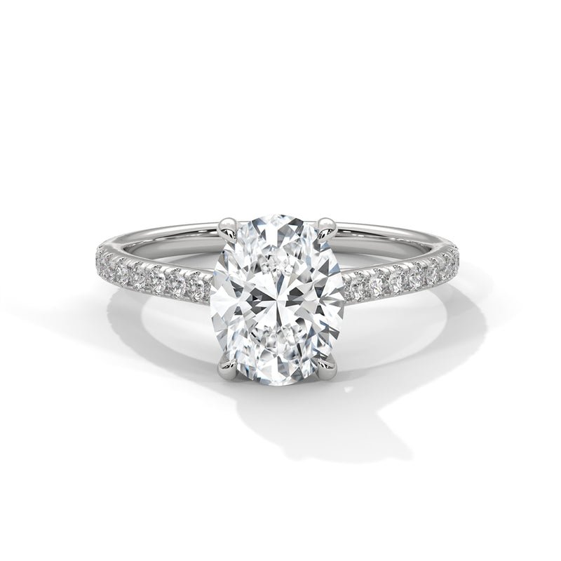 Luminous Oval Solitaire Ring