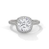 Cushion Halo Bloom Engagement Ring