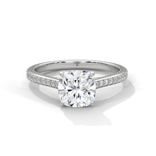 Cushion Crown Solitaire Ring