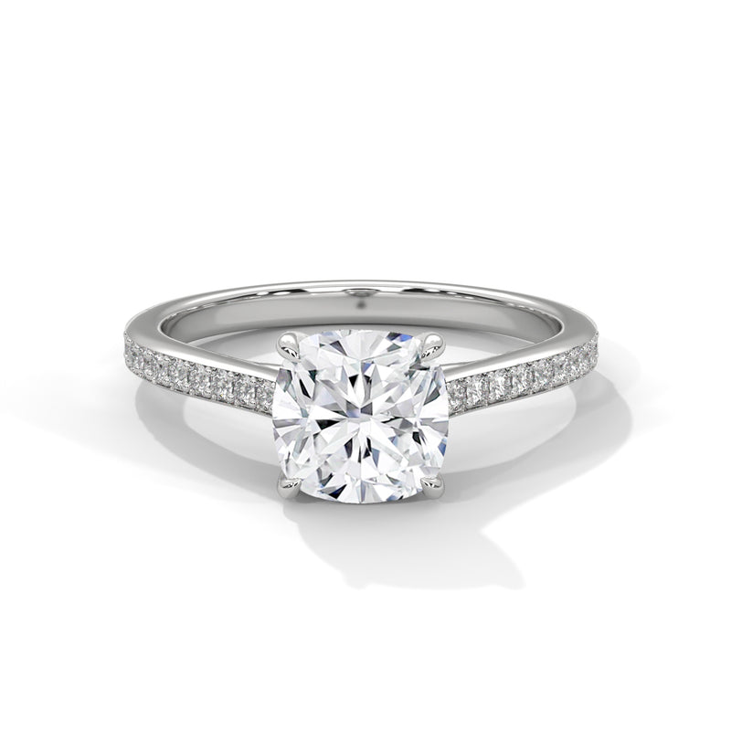 Cushion Crown Solitaire Ring