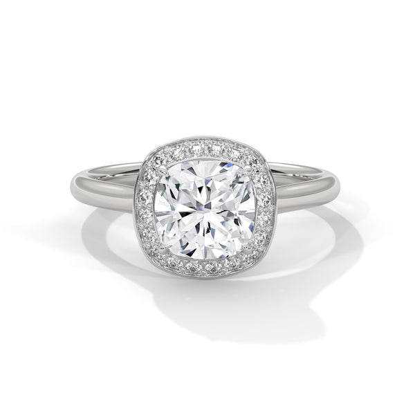 Cushion Halo Bloom Engagement Ring