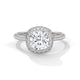 Cushion Halo Bloom Engagement Ring