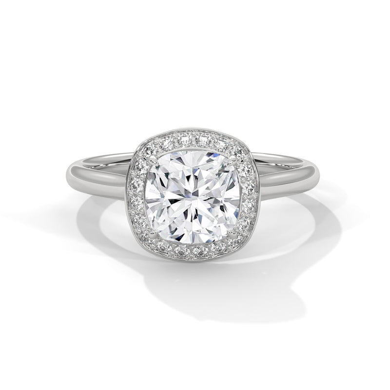 Cushion Halo Bloom Engagement Ring
