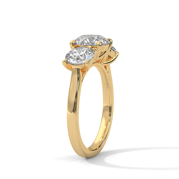Trio Brilliance Solitaire Ring