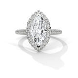 Marquise Halo Solitaire Ring